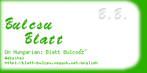 bulcsu blatt business card